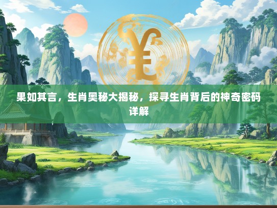 果如其言，生肖奥秘大揭秘，探寻生肖背后的神奇密码详解
