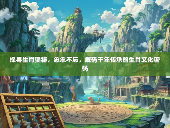 探寻生肖奥秘，念念不忘，解码千年传承的生肖文化密码