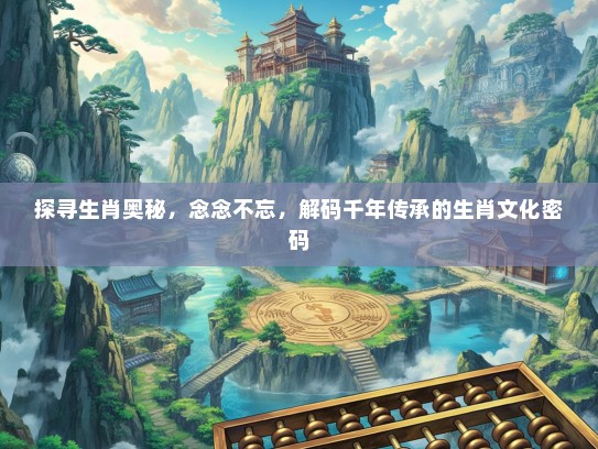 探寻生肖奥秘，念念不忘，解码千年传承的生肖文化密码