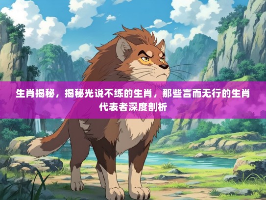 生肖揭秘，揭秘光说不练的生肖，那些言而无行的生肖代表者深度剖析