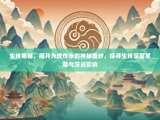 生肖揭秘，揭开为虎作伥的神秘面纱，探寻生肖深层寓意与深远影响