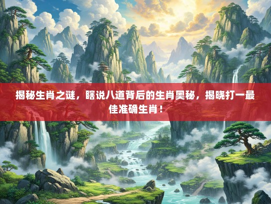 揭秘生肖之谜，瞎说八道背后的生肖奥秘，揭晓打一最佳准确生肖！