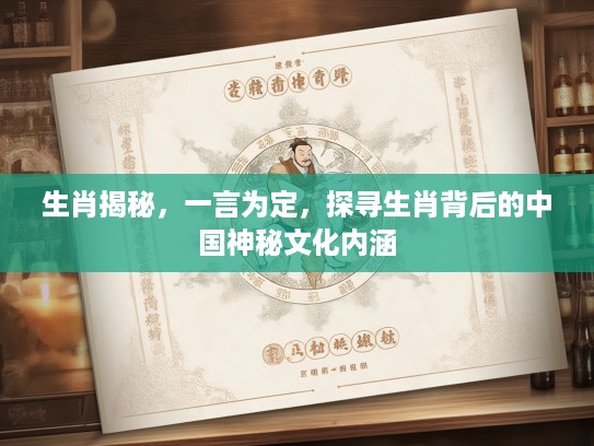 生肖揭秘，一言为定，探寻生肖背后的中国神秘文化内涵