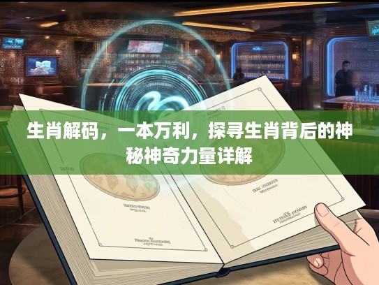 生肖解码，一本万利，探寻生肖背后的神秘神奇力量详解
