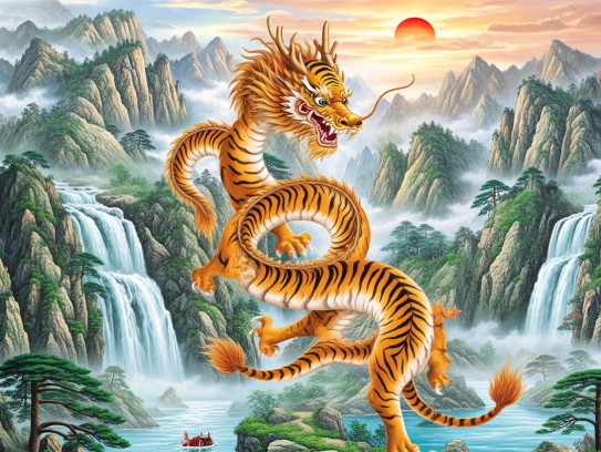 探索成语奥秘，龙行虎步组合新义，领略成语魅力与巧妙组词艺术